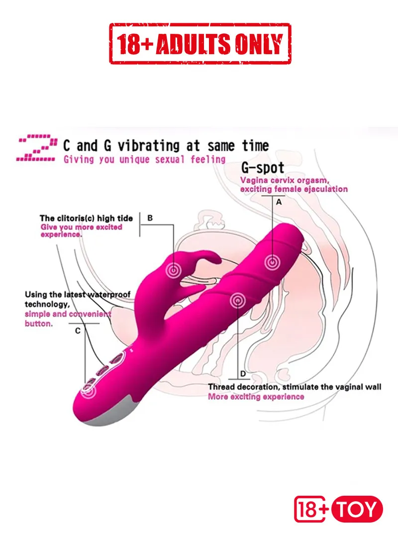 Khalifa Silicone Rabbit Vibrator USB Rechargeable EPTRV-009 Gallery Image_3