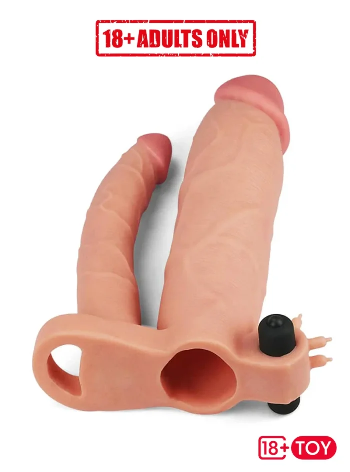 Anal Dildo Attached to Silicone Condom – Back View