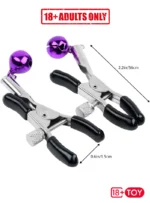 Close-up of the nipple clip's tension control and grip tip