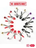 Nipple clip paired with feather tickler and cooling gel
