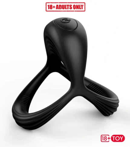Double vibrating cock ring for men – front view – available in Chennai
