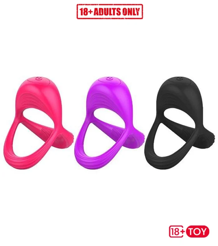 Close-up of silicone texture of the double vibrating ring – soft & stretchable
