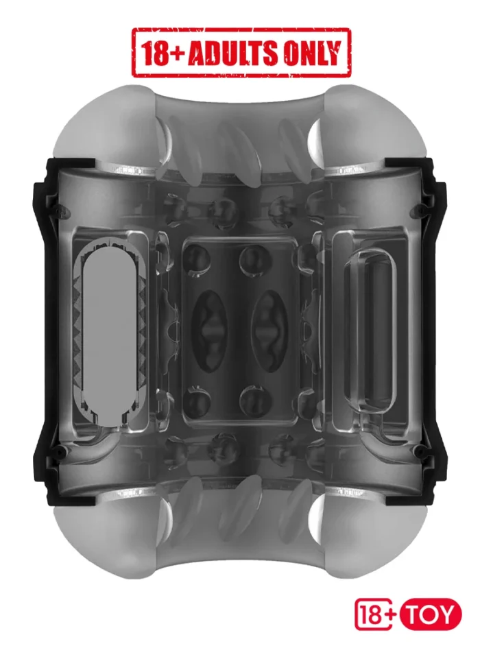 Inner texture of vibrating stroker for men with stimulating nubs