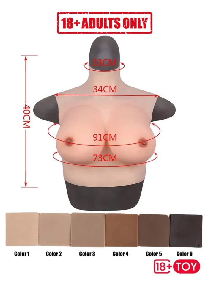 Silicone breast form size and color chart for crossdressers