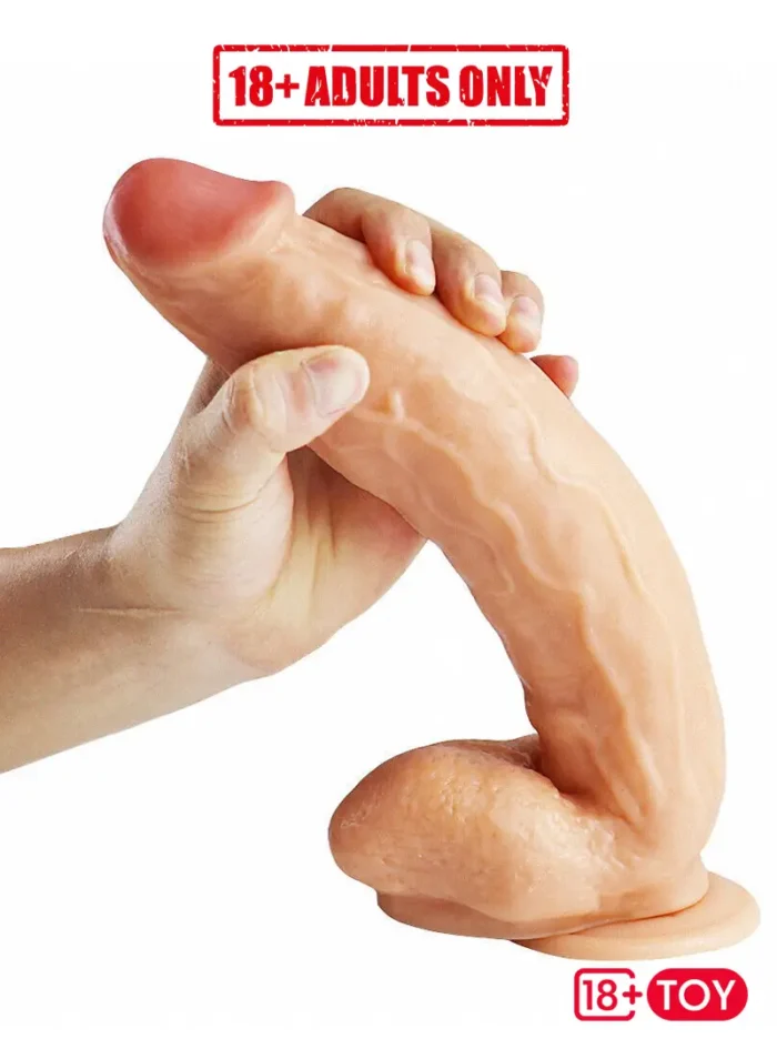 Realistic texture of The Destroyer 12 inch dildo with veins and head