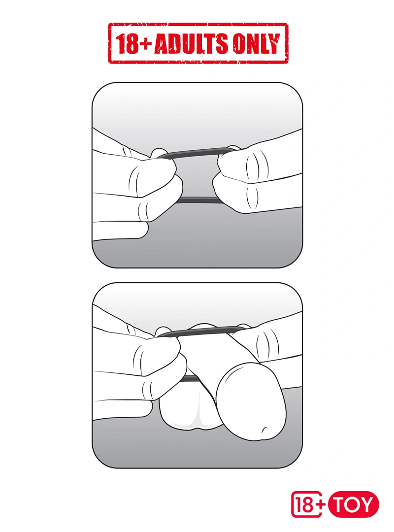 Packaging of Stay Hard cock rings set with 3 rings