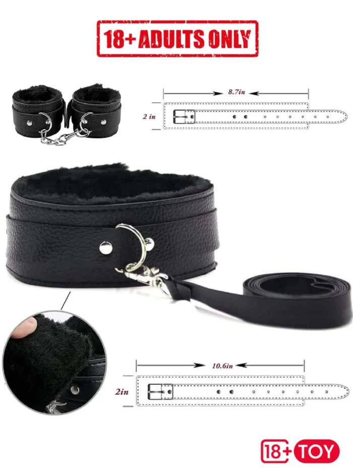Leather Hand Cuffs for BDSM Bondage Play